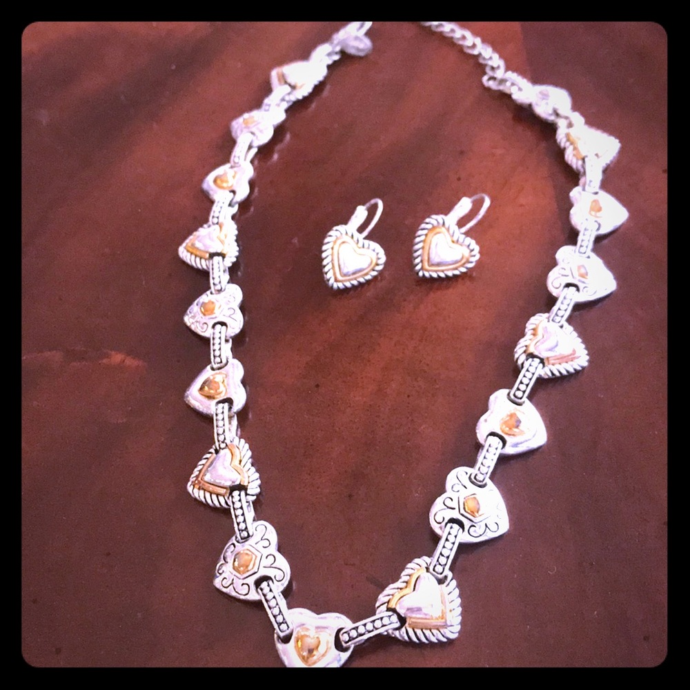 Necklace, earrings set